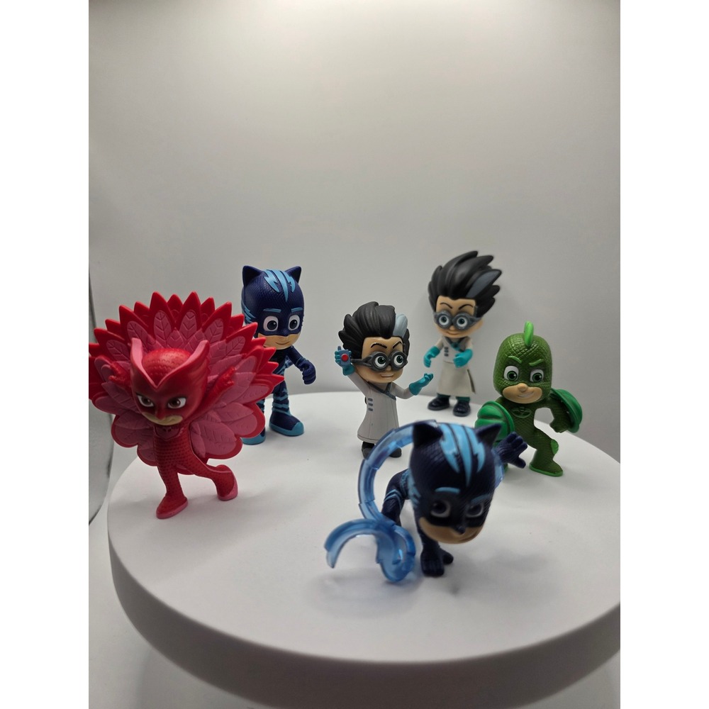 PJ Masks Figures Owlette Gekko Catboy Romeo Luna Girl Lot of 6 Kids Toys /GG